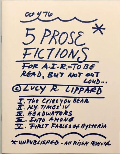 Бумажная книга «5 Prose Fictions», автор Люси Липпард - фото №1