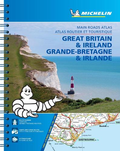 Бумажная книга «Great Britain & Ireland Main Roads Atlas (A4-Spiral, English-French) 2025», автор Мишлен - фото №1