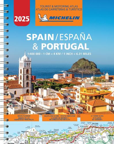 Бумажная книга «Spain & Portugal 2025 - Tourist and Motoring Atlas (A4-Spiral)» - фото №1