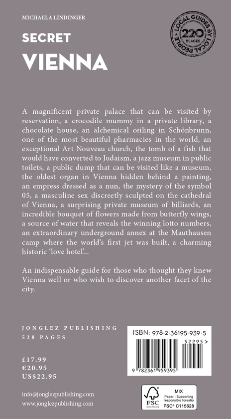 Бумажная книга «Secret Vienna Guide: A guide to the unusual and unfamiliar», автор Михаэла Линдингер - фото №1