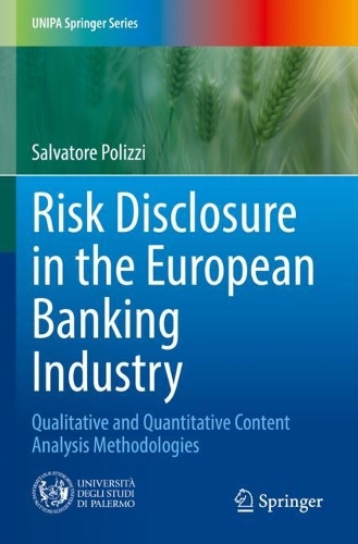 Паперова книга «Risk Disclosure in the European Banking Industry: Qualitative and Quantitative Content Analysis Methodologies», автор Сальваторе Поліцці - фото №1