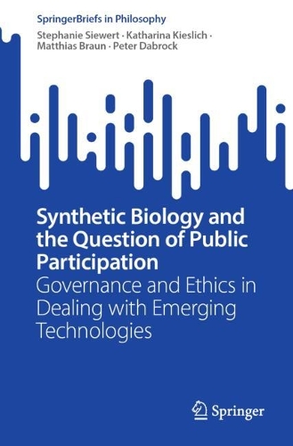 [object Object] «Synthetic Biology and the Question of Public Participation : Governance and Ethics in Dealing with Emerging Technologies», авторов Катарина Кизлих, Маттиас Браун, Питер Даброк, Стефани Сиверт - фото №1