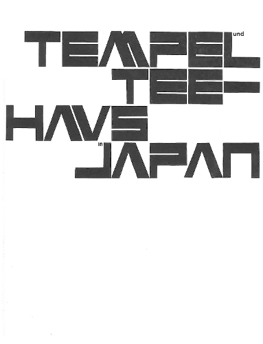 Паперова книга «Tempel und Teehaus in Japan», автор Вернер Блейзер - фото №1