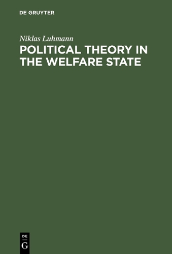 Бумажная книга «Political Theory in the Welfare State», автор Никлас Луман - фото №1