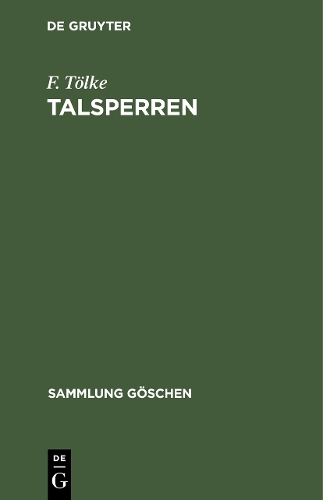 Бумажная книга «Talsperren», автор Ф. Тёльке - фото №1