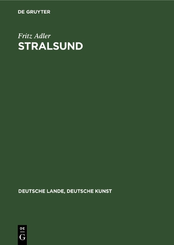 Бумажная книга «Stralsund», автор Фриц Адлер - фото №1