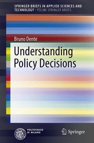 Бумажная книга «Understanding Policy Decisions», автор Бруно Денте - фото №1