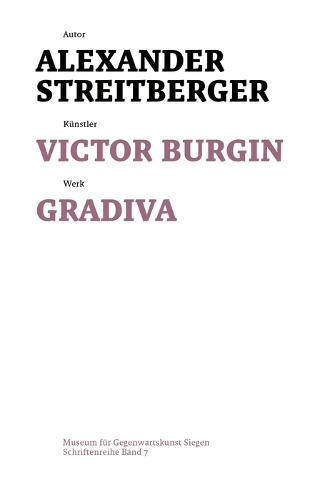 Паперова книга «Victor Burgin: Gradiva», автор Александр Штрайтбергер - фото №1