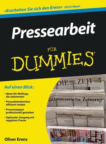 Паперова книга «Pressearbeit für Dummies», автор Олівер Еренс - фото №1
