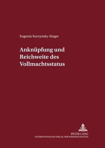 Бумажная книга «Anknuepfung Und Reichweite Des Vollmachtsstatuts», автор Евгения Куржинская-Зингер - фото №1