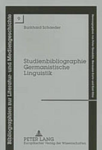 Бумажная книга «Studienbibliographie Germanistische Linguistik», автор Буркхард Шедер - фото №1