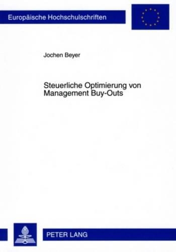 Паперова книга «Steuerliche Optimierung Von Management Buy-Outs», автор Йохен Байєр - фото №1