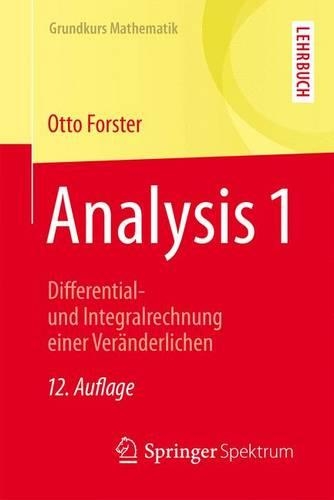 [object Object] «Analysis 1: Differential- und Integralrechnung einer Veränderlichen», автор Отто Форстер - фото №1