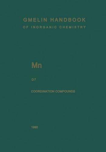 Бумажная книга «Mn Manganese: Coordination Compounds 7», авторов Дитер Тилле, Карл Кёбер, Л.Дж. Буше, Мирьяна Котовски - фото №1
