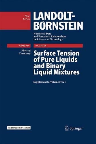 [object Object] «Surface Tension of Pure Liquids and Binary Liquid Mixtures: Supplement to Volume IV/24», автор Ч. Вольфарт - фото №1