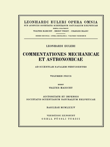 Паперова книга «Commentationes mechanicae et astronomicae ad scientiam navalem pertinentes 1st part», автор Леонгард Ейлер - фото №1
