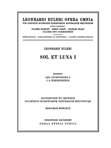 Паперова книга «Sol et Luna I», автор Леонгард Ейлер - фото №1