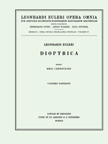 Паперова книга «Dioptrica 2nd part», автор Леонгард Ейлер - фото №1