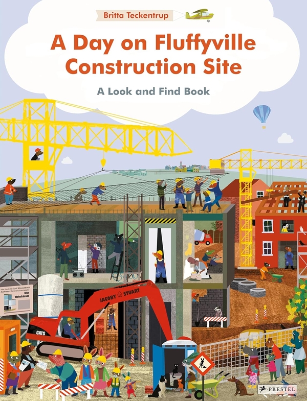 Паперова книга «A Day on Fluffyville Construction Site: A Look and Find Book», автор Britta Teckentrup - фото №1