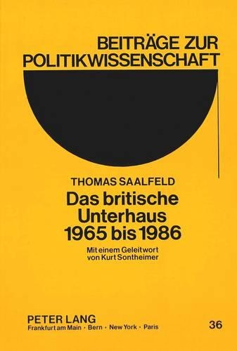 Паперова книга «Das Britische Unterhaus 1965 Bis 1986: Ein Parlament Im Wandel», автор Томас Заальфельд - фото №1