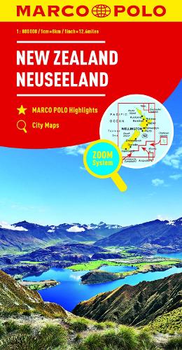 Бумажная книга «New Zealand Marco Polo Map», автор Марко Поло - фото №1