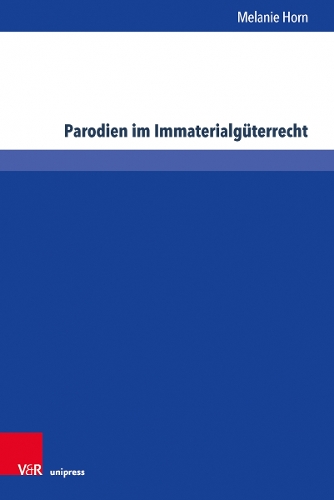 Бумажная книга «Parodien im Immaterialguterrecht», автор Мелани Хорн - фото №1