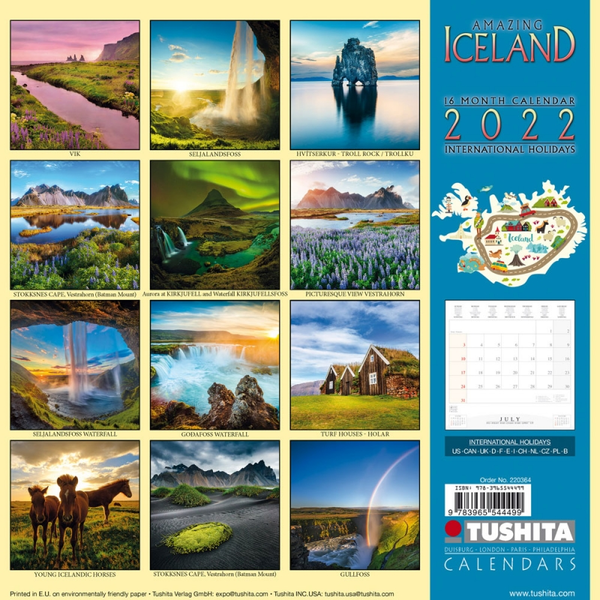 Паперова книга «Календарь на 2022 Amazing Iceland» - фото №1