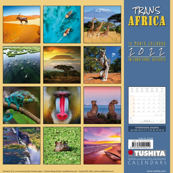 Паперова книга «Календарь на 2022 Africa» - фото №1