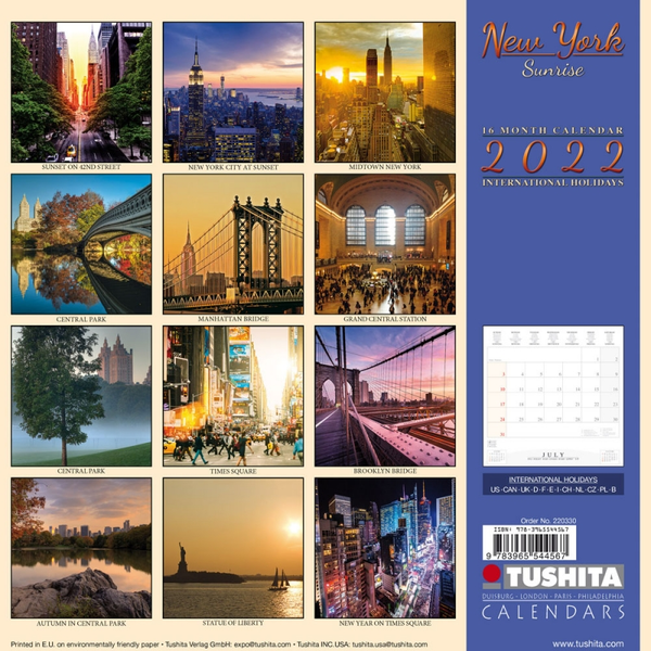 Паперова книга «Календарь на 2022 New York Sunrise» - фото №1