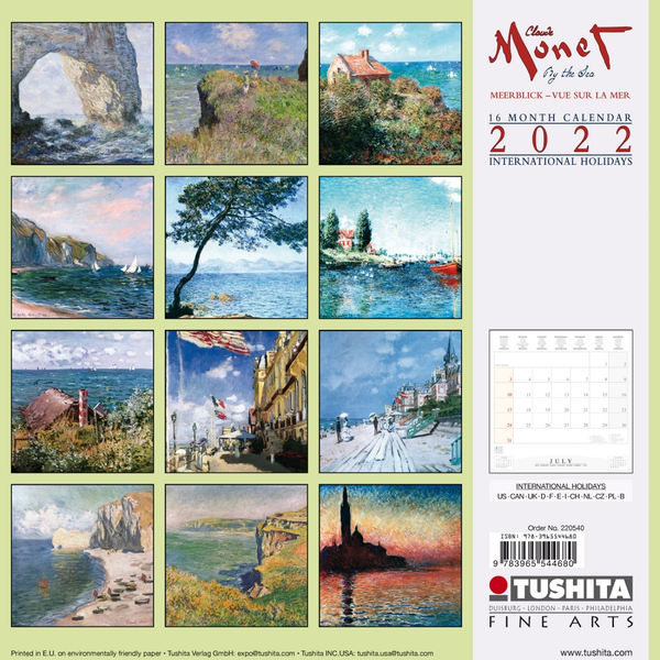 Бумажная книга «Календарь на 2022 Claude Monet - By the Sea» - фото №1