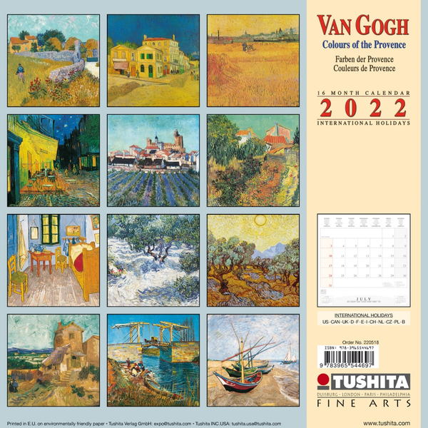 Бумажная книга «Календарь на 2022 Vincent van Gogh. Colors of the Provence» - фото №1