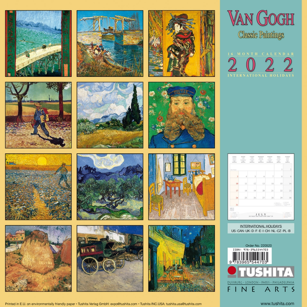 Паперова книга «Календарь на 2022 Vincent van Gogh. Classic Works» - фото №1