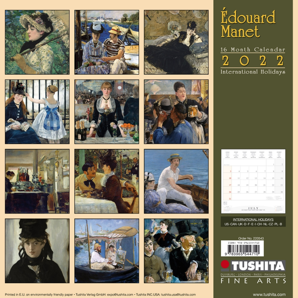 Паперова книга «Календарь на 2022 Edouard Manet» - фото №1