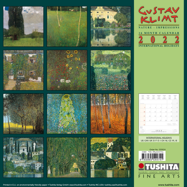 Паперова книга «Календарь на 2022 Gustav Klimt - Nature» - фото №1