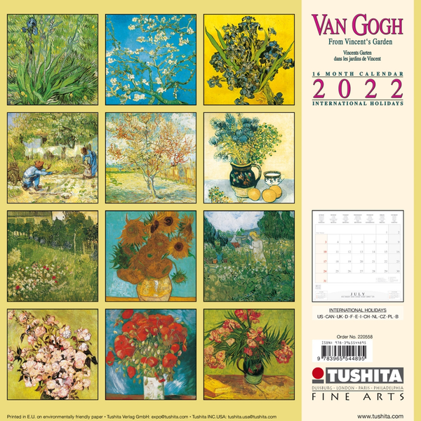 Паперова книга «Календарь на 2022 Vincent van Gogh - From Vincent's Garden» - фото №1