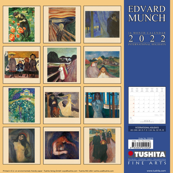 Паперова книга «Календар на 2022 Edvard Munch» - фото №1