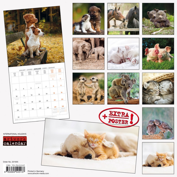 Бумажная книга «Календарь на 2022 Little Friends - Kleine Freunde» - фото №1