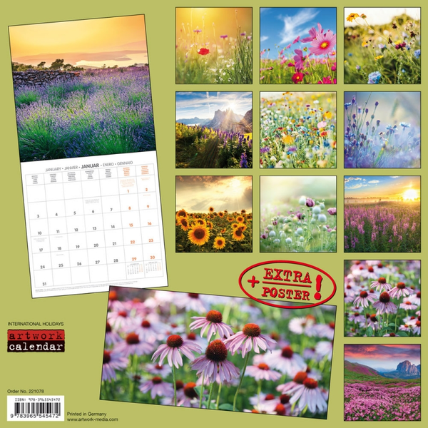 Паперова книга «Календар на 2022 Flowers from the Fields - Blumen vom Fel» - фото №1