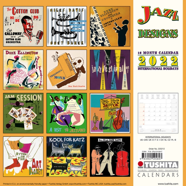 Паперова книга «Календарь на 2022 Jazz Designs» - фото №1