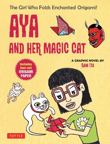 Бумажная книга «Aya and Her Magic Cat: A Graphic Novel: The Girl Who Folds Enchanted Origami!», автор Сэм Ита - фото №1