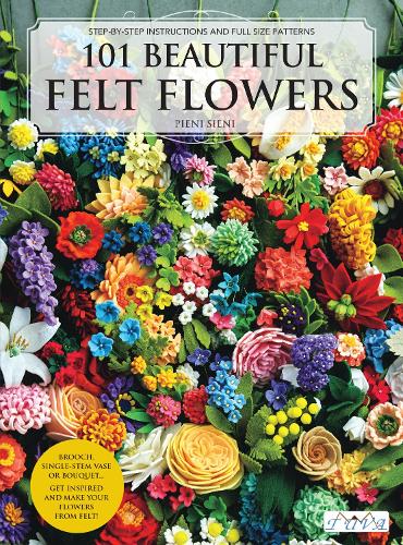 Бумажная книга «101 Beautiful Felt Flowers», автор Pienisieni - фото №1
