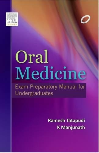 Паперова книга «Oral Medicine: Exam Preparatory Manual for Undergraduates», авторів K Манджунатх, Рамеш Татапуді - фото №1