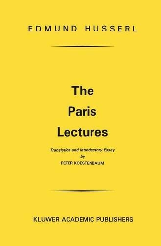 Паперова книга «The Paris Lectures», автор Едмунд Гусерль - фото №1