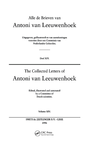 Бумажная книга «The Collected Letters of Antoni Van Leeuwenhoek - Volume 14» - фото №1