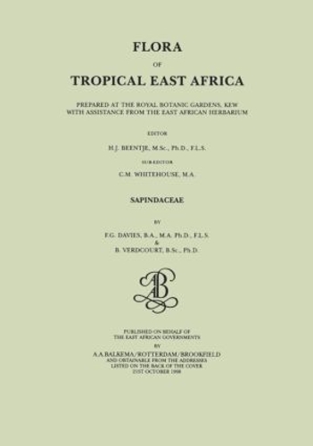 Бумажная книга «Flora of Tropical East Africa - Sapindaceae (1998)», авторов Бернард Вердкорт, Фрэнсис Г. Дэвис - фото №1