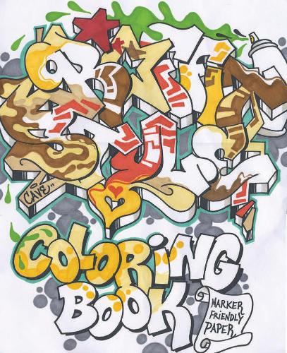 Бумажная книга «Graffiti Style Coloring Book», авторов Бьорн Альмквист, Тобиас Барентин Линдблад - фото №1