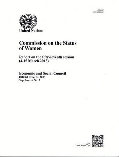 Бумажная книга «Commission on the Status of Women: report on the fifty-seventh session (4-15 March 2013)», автор Генеральная Ассамблея ООН - фото №1
