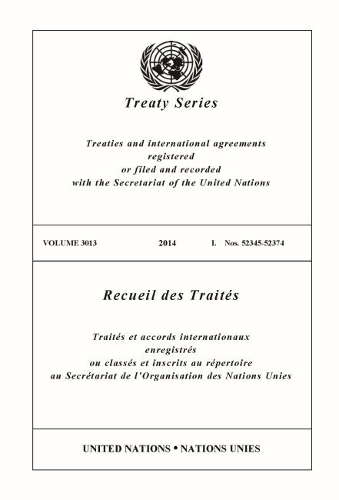Бумажная книга «Treaty Series 3013 (English/French Edition)», автор Управление ООН по правовым вопросам - фото №1