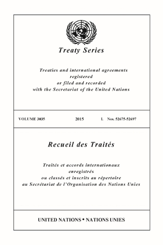 Бумажная книга «Treaty Series 3035 (English/French Edition)», автор Управление ООН по правовым вопросам - фото №1