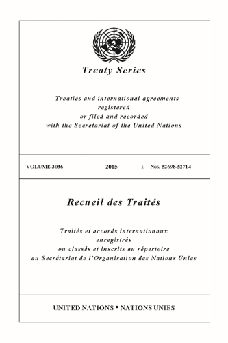 Паперова книга «Treaty Series 3036 (English/French Edition)», автор Управління ООН з правових питань - фото №1